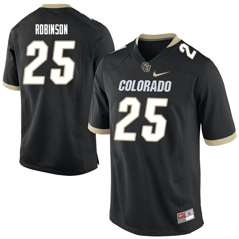 Men #25 Ray Robinson Colorado Buffaloes College Football Jerseys Sale-Black